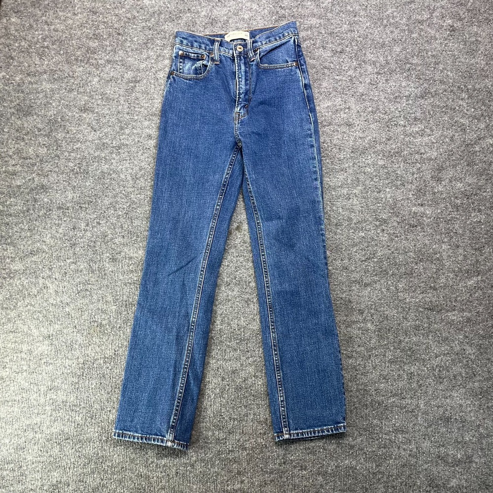 Abercrombie & Fitch The Ankle Straight Jeans Womens 000R Ultra High Rise - 23X26